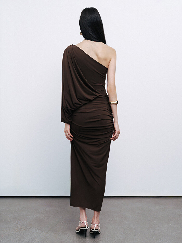 Nocturne Drape Detaylı Maxi Elbise