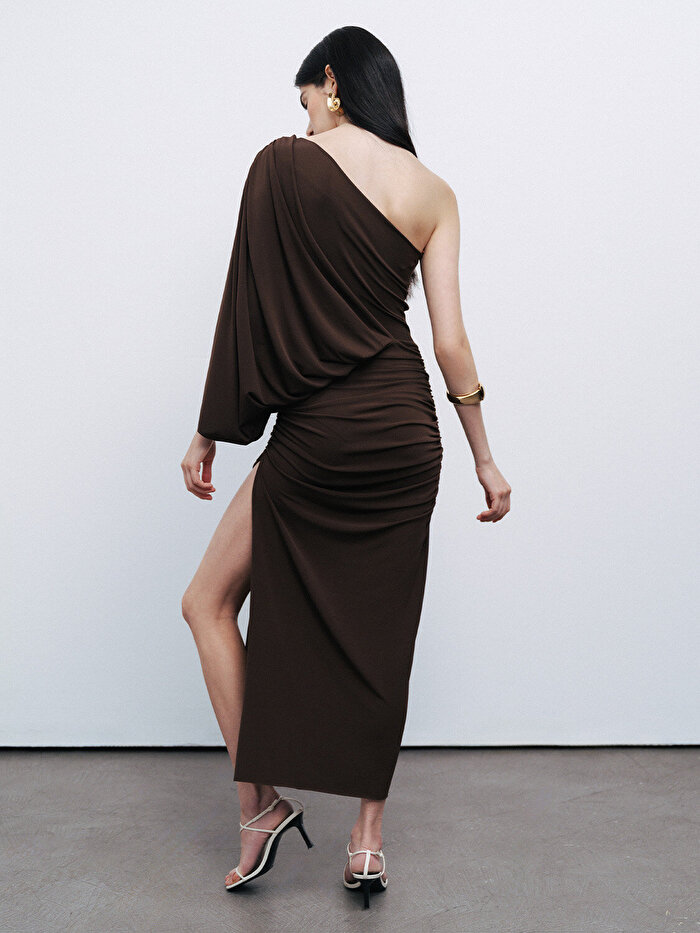 Nocturne Drape Detaylı Maxi Elbise