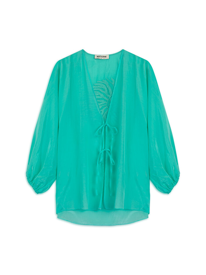 Nocturne Boncuk İşlemeli Gömlek