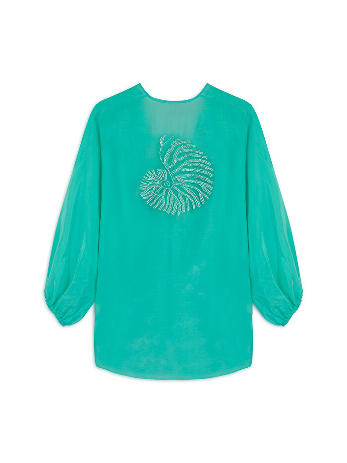 Nocturne Boncuk İşlemeli Gömlek