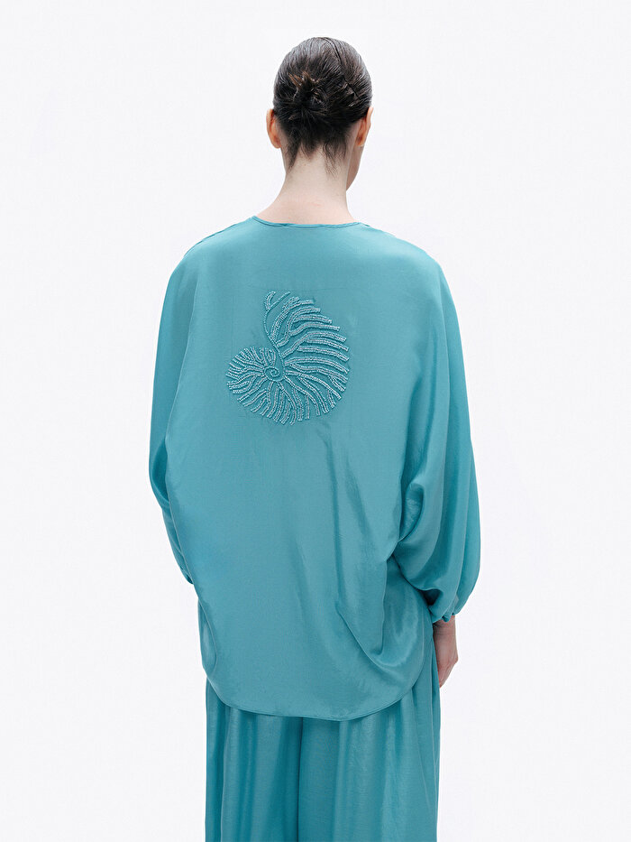 Nocturne Boncuk İşlemeli Gömlek