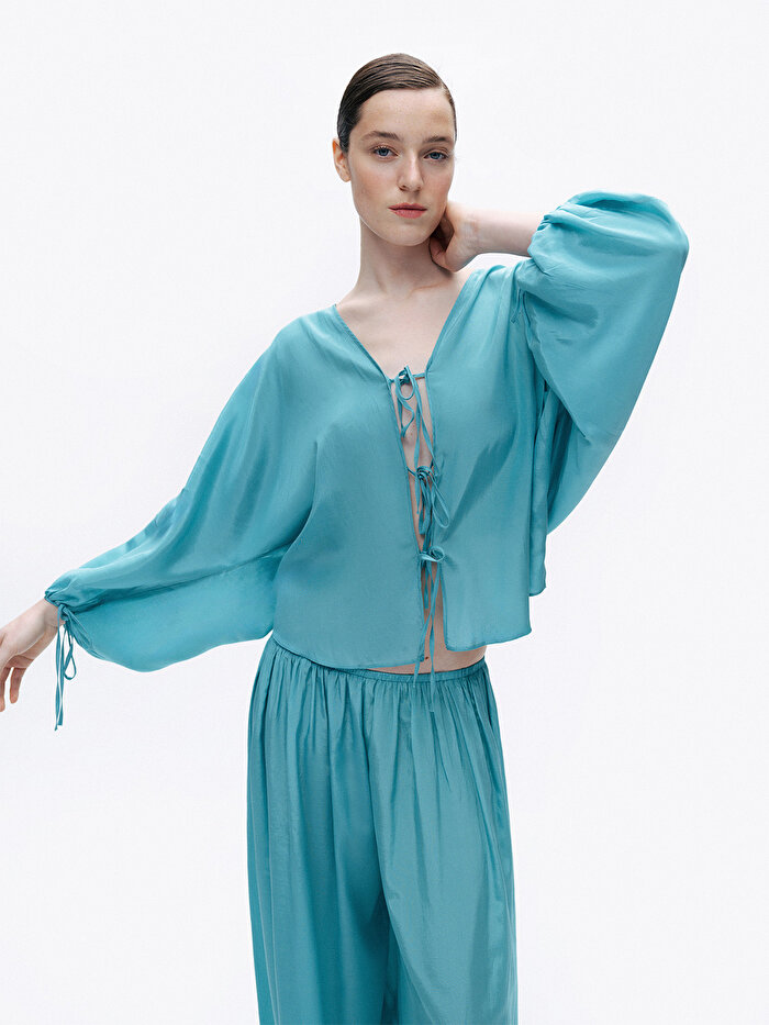 Nocturne Boncuk İşlemeli Gömlek