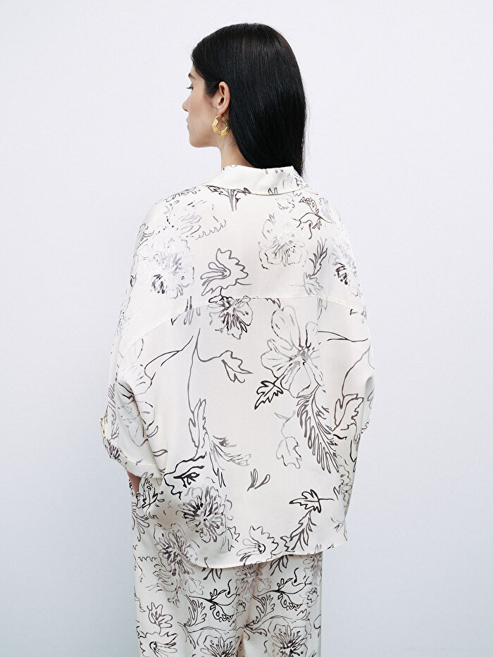 Nocturne Dökümlü Desenli Gömlek