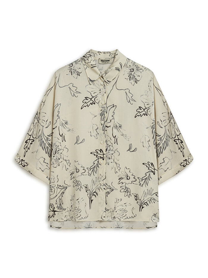 Nocturne Dökümlü Desenli Gömlek