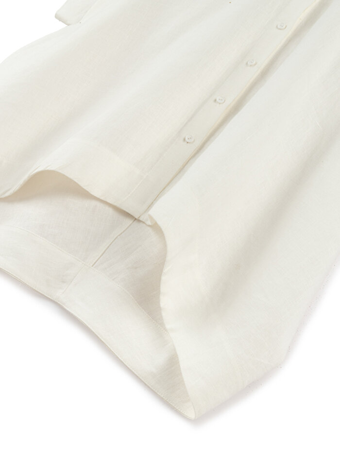 Nocturne Dökümlü Keten Gömlek