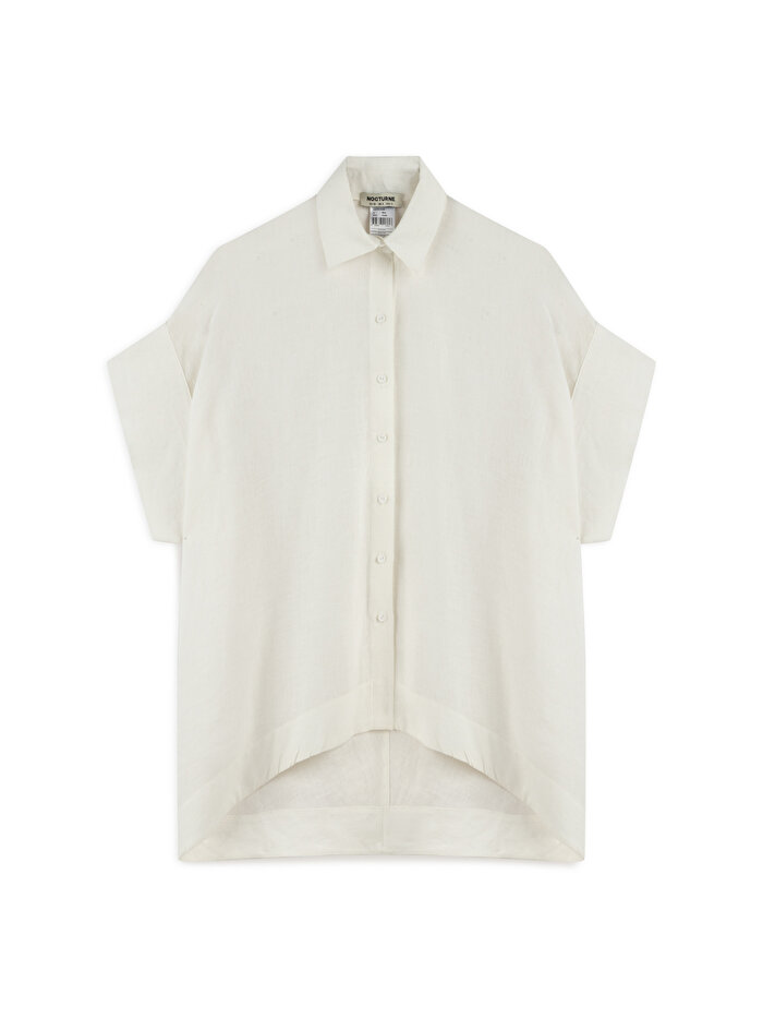 Nocturne Dökümlü Keten Gömlek