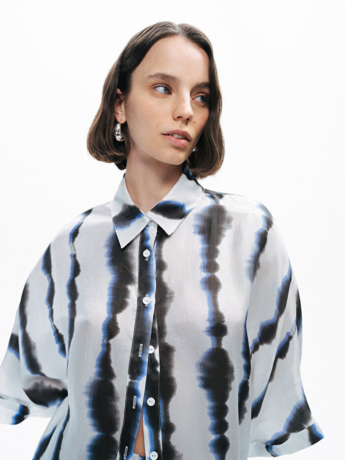 Nocturne Batik Desenli Dökümlü Gömlek