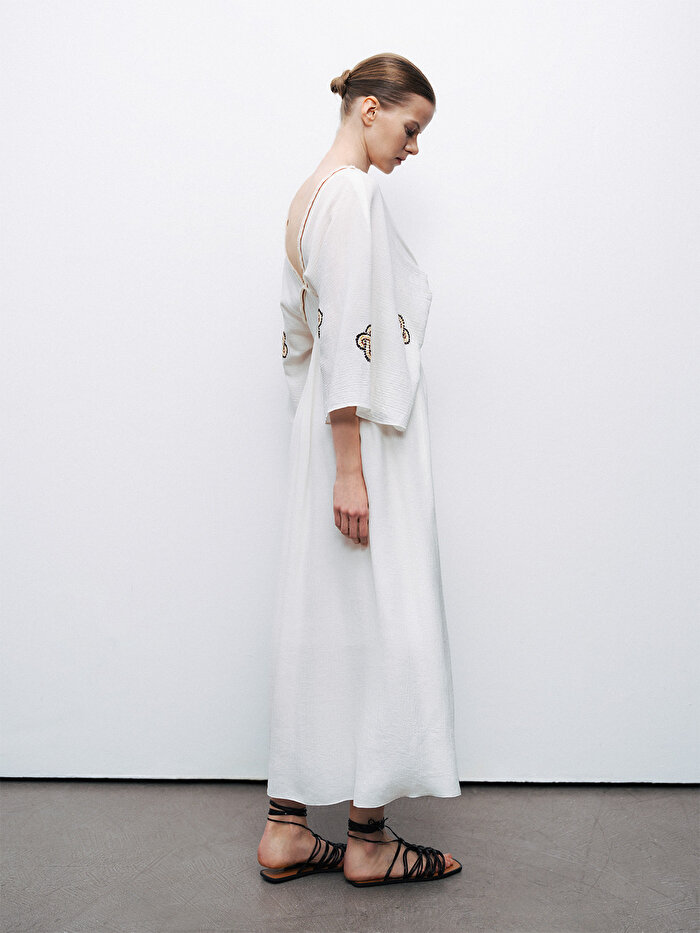 Nocturne Nakış Detaylı Maxi Elbise