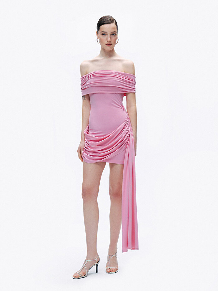 Nocturne Açık Omuzlu Mini Elbise