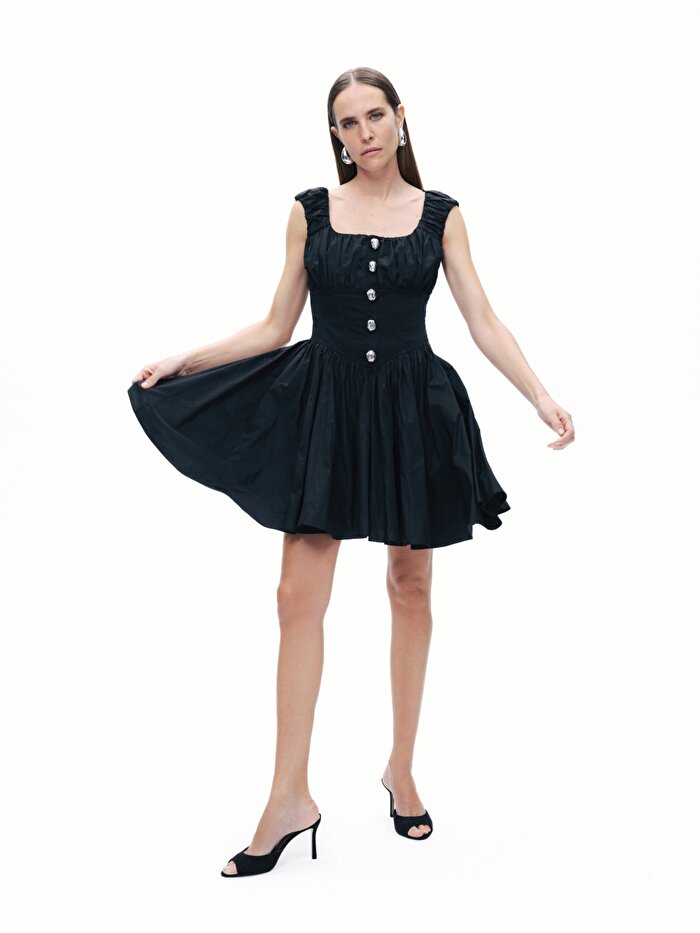 Nocturne Korse Görünümlü Mini Elbise