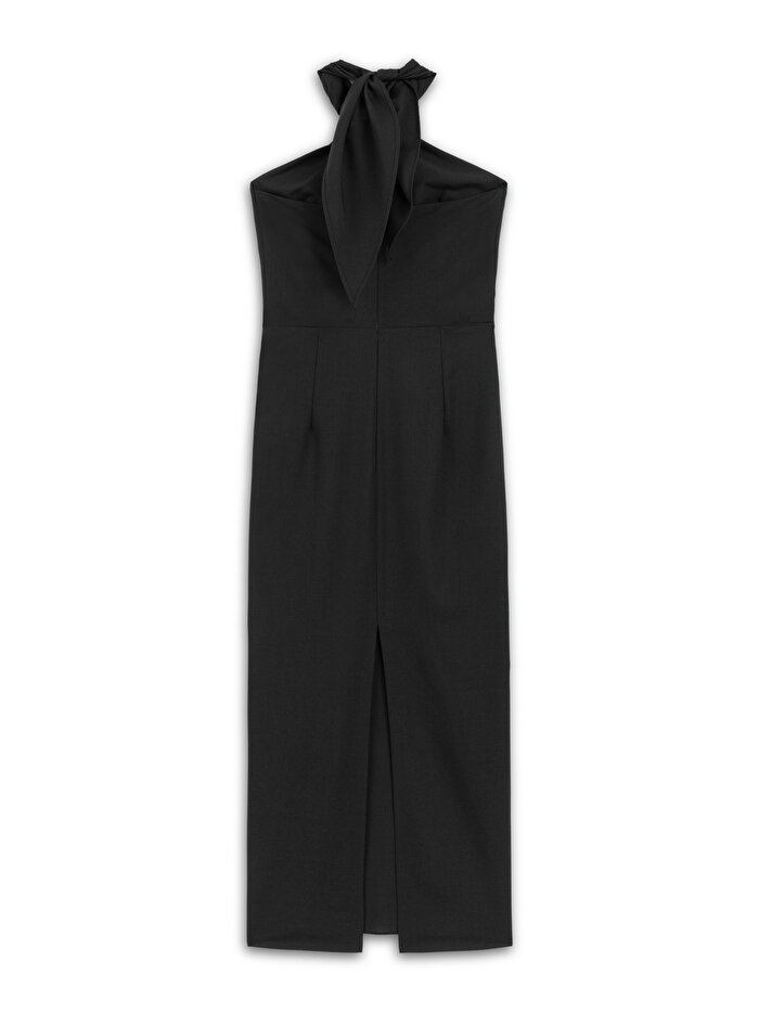 Nocturne Boyundan Bağlamalı Midi Elbise