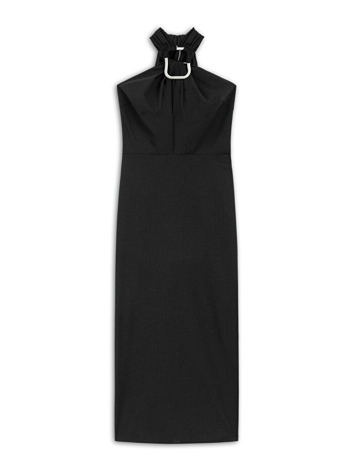 Nocturne Boyundan Bağlamalı Midi Elbise