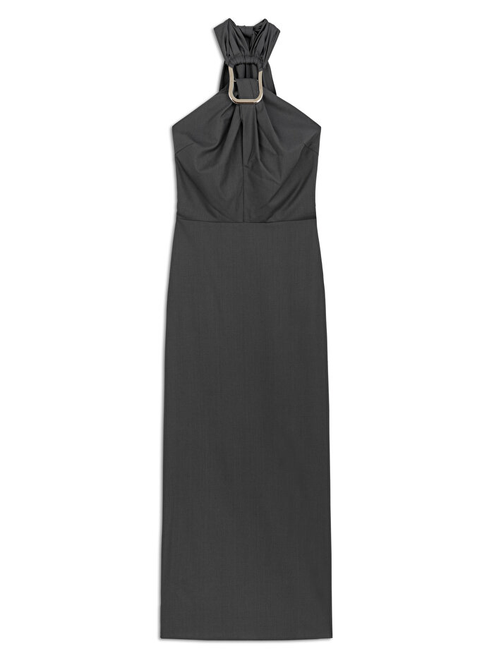 Nocturne Boyundan Bağlamalı Midi Elbise