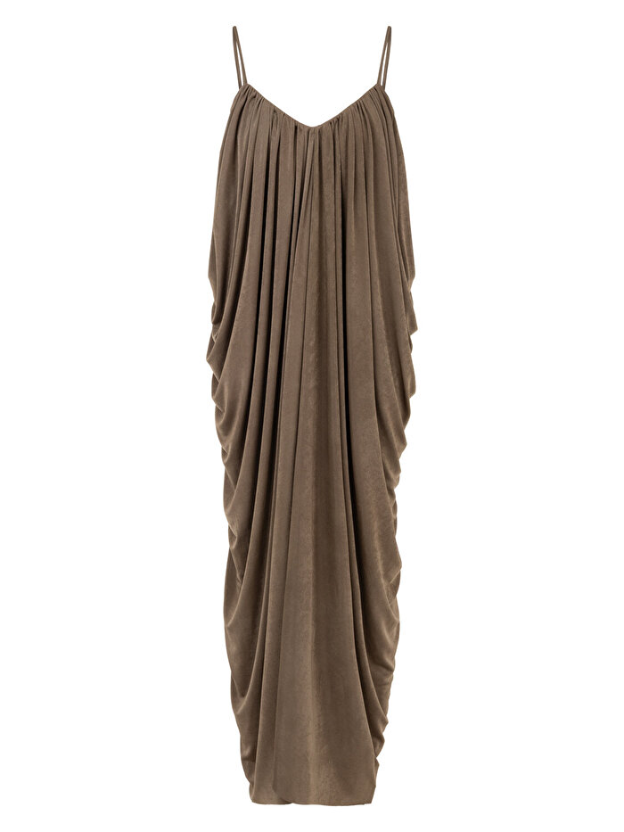 Nocturne Drape Detaylı Dökümlü Maxi Elbise