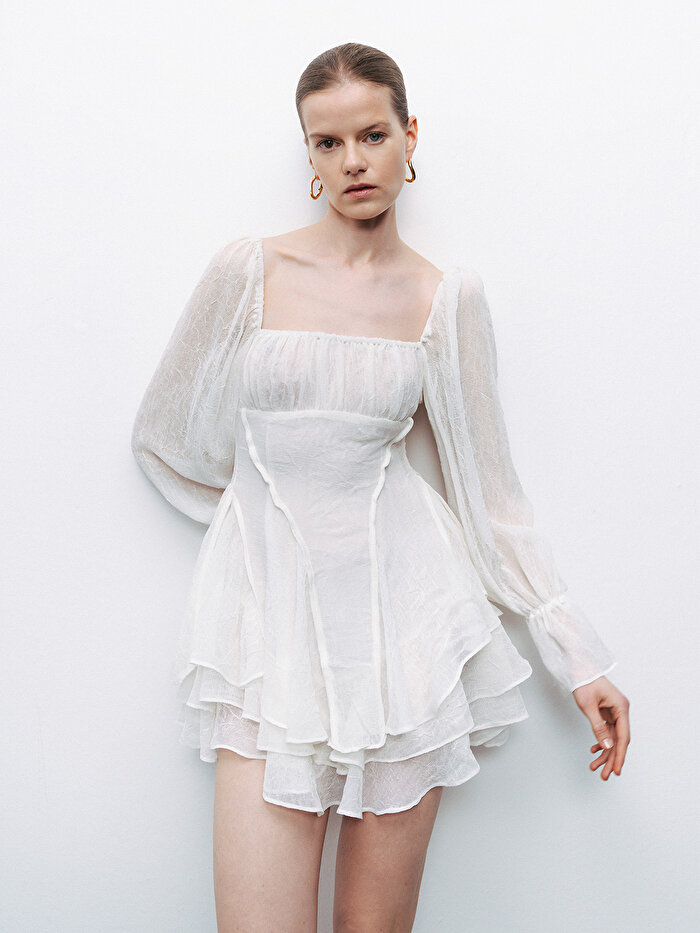 Nocturne Volanlı Mini Elbise