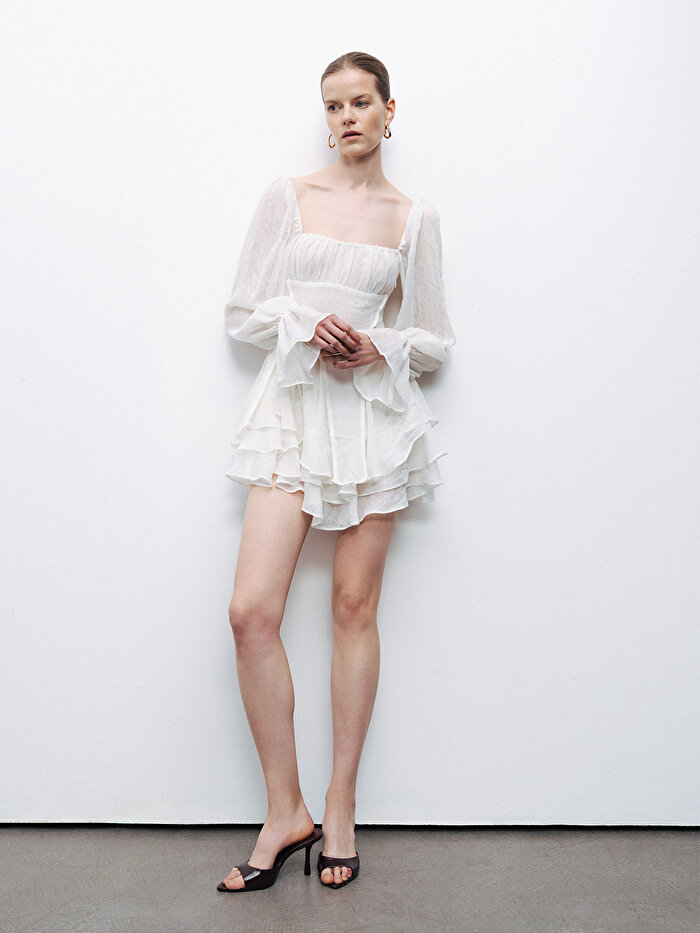 Nocturne Volanlı Mini Elbise