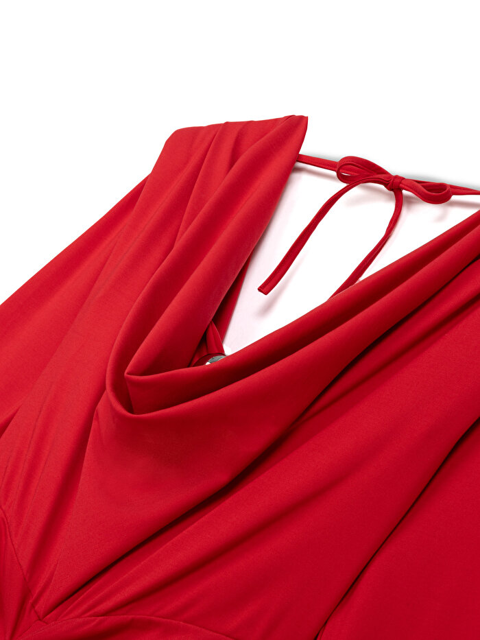 Nocturne Vatkalı Aksesuar Detaylı Maxi Elbise