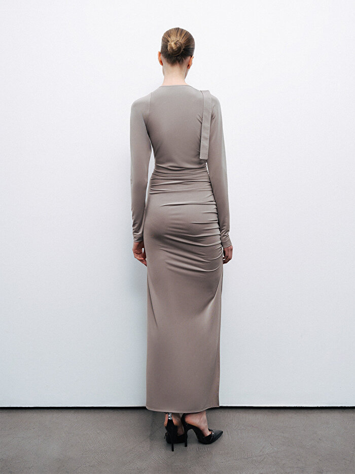 Nocturne Metal Tokalı Maxi Elbise