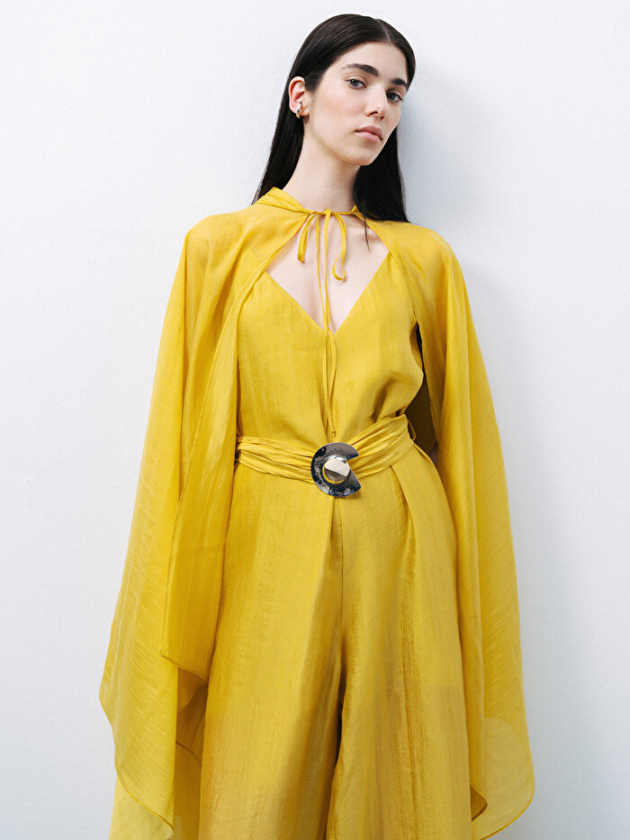 Nocturne Asimetrik Tasarımlı Pelerin