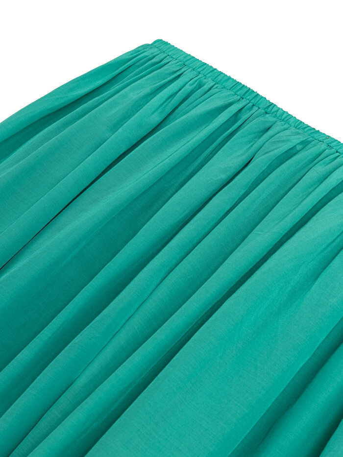 Nocturne Dökümlü Geniş Paça Pantolon