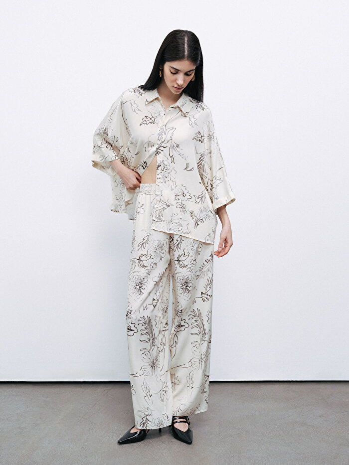 Nocturne Desenli Jakarlı Pantolon