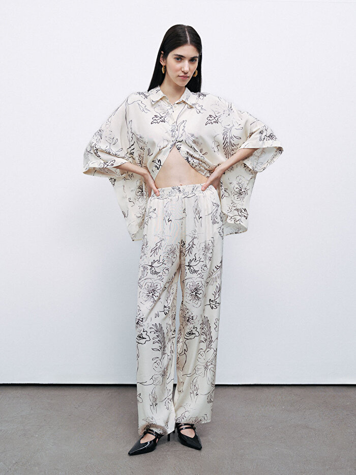 Nocturne Desenli Jakarlı Pantolon