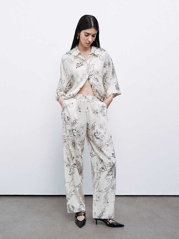 Nocturne Desenli Jakarlı Pantolon