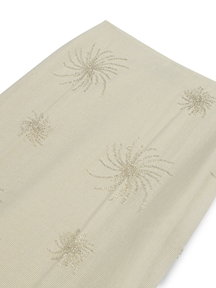 Nocturne Boncuk Brodeli Midi Etek