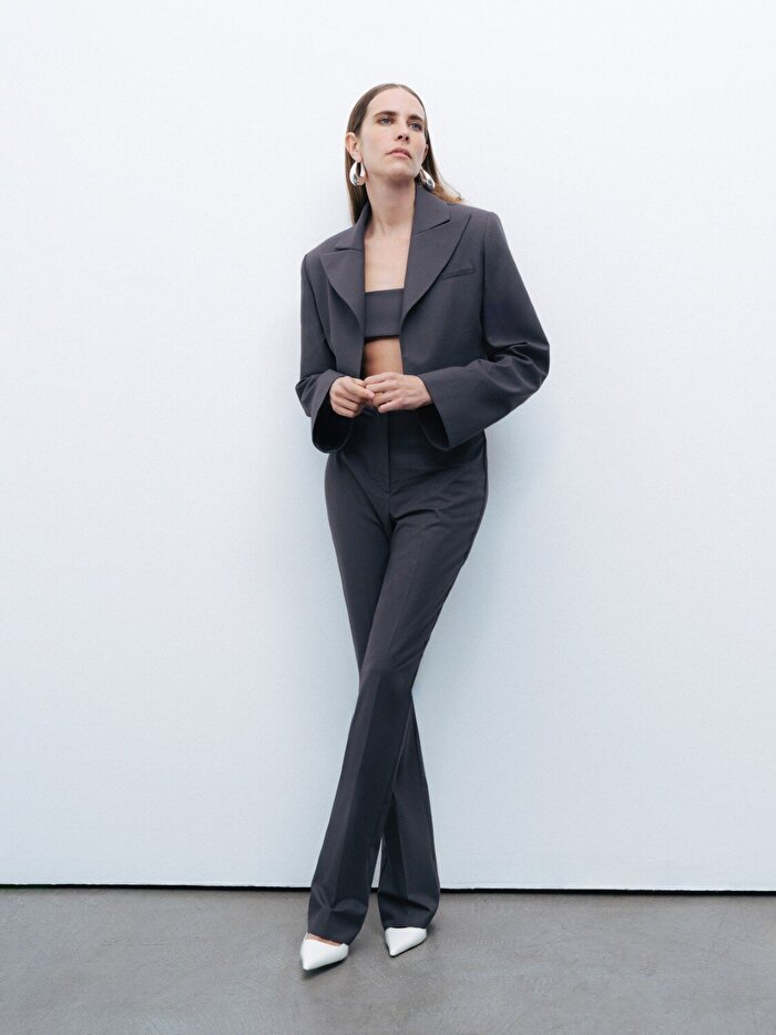 Nocturne Vatkalı Crop Ceket