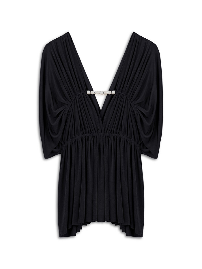 Nocturne Boncuk Aksesuarlı Bluz