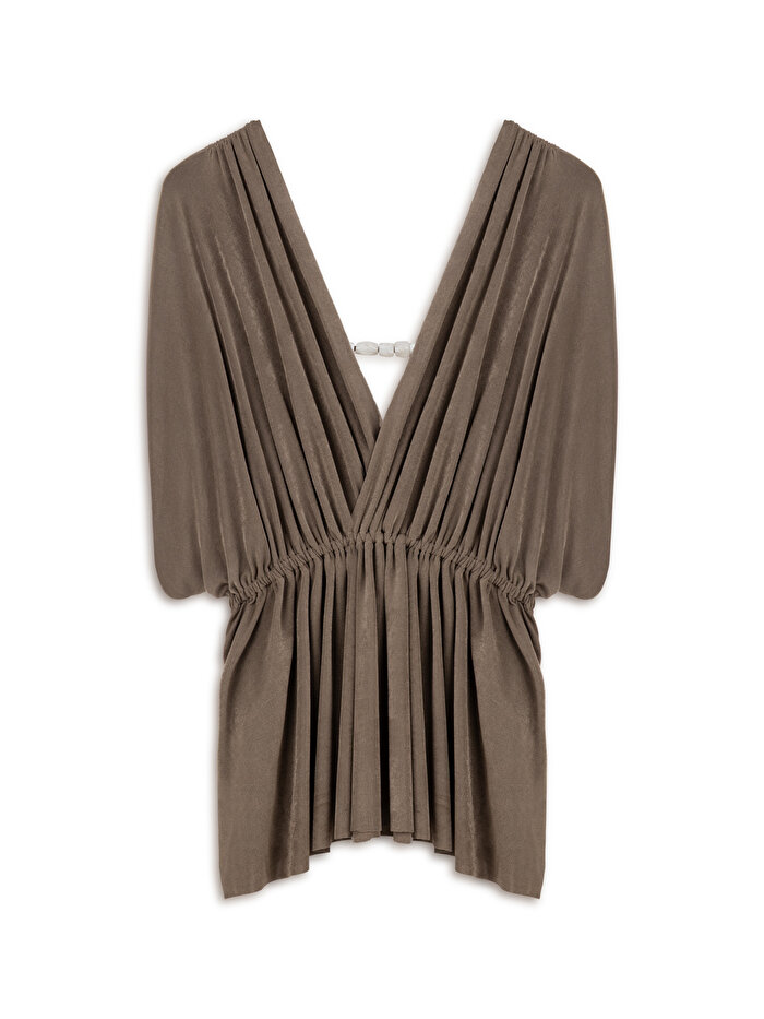 Nocturne Boncuk Aksesuarlı Bluz