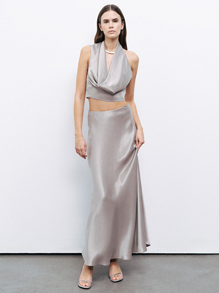 Nocturne Sırt Dekolteli Kemerli Bluz