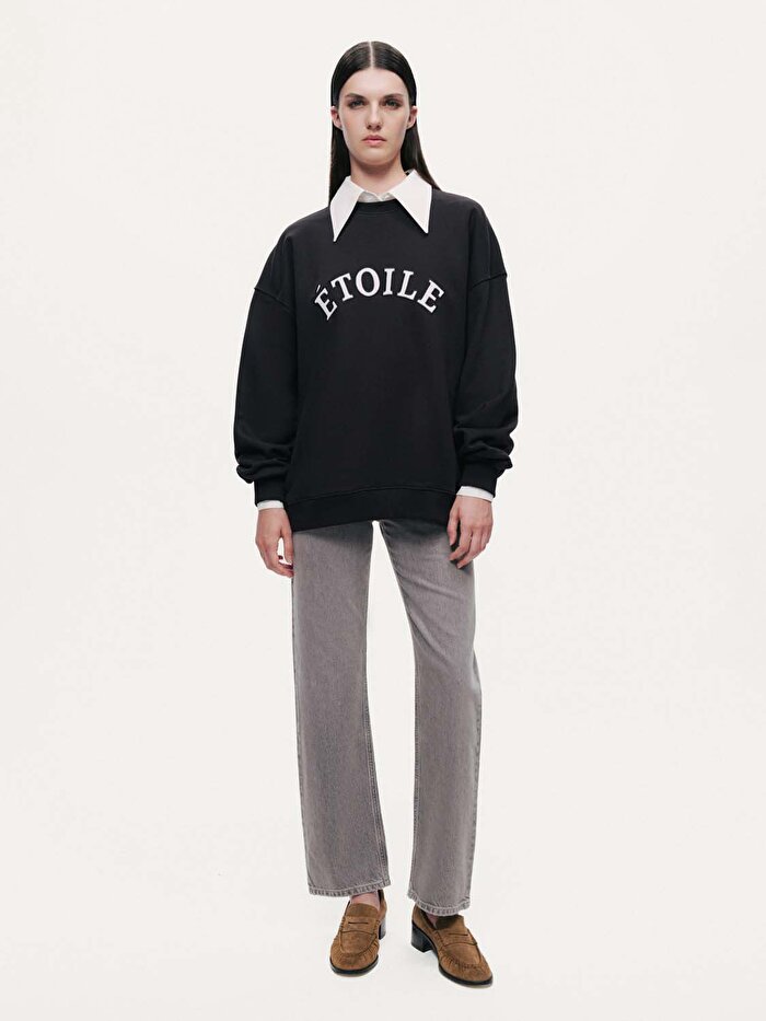 Nocturne Dokuma Yazılı Sweatshirt