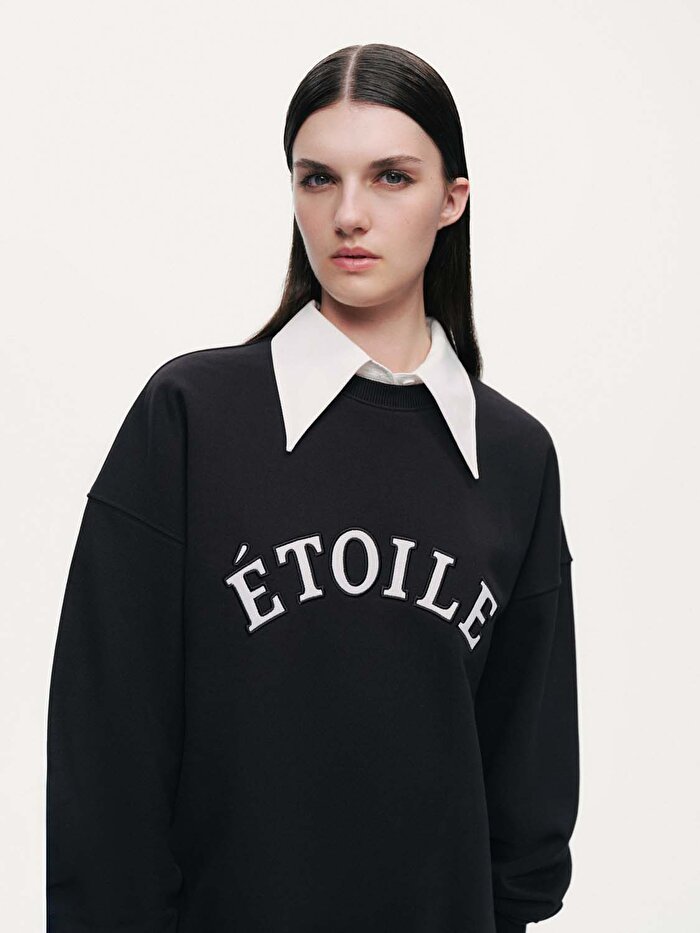 Nocturne Dokuma Yazılı Sweatshirt