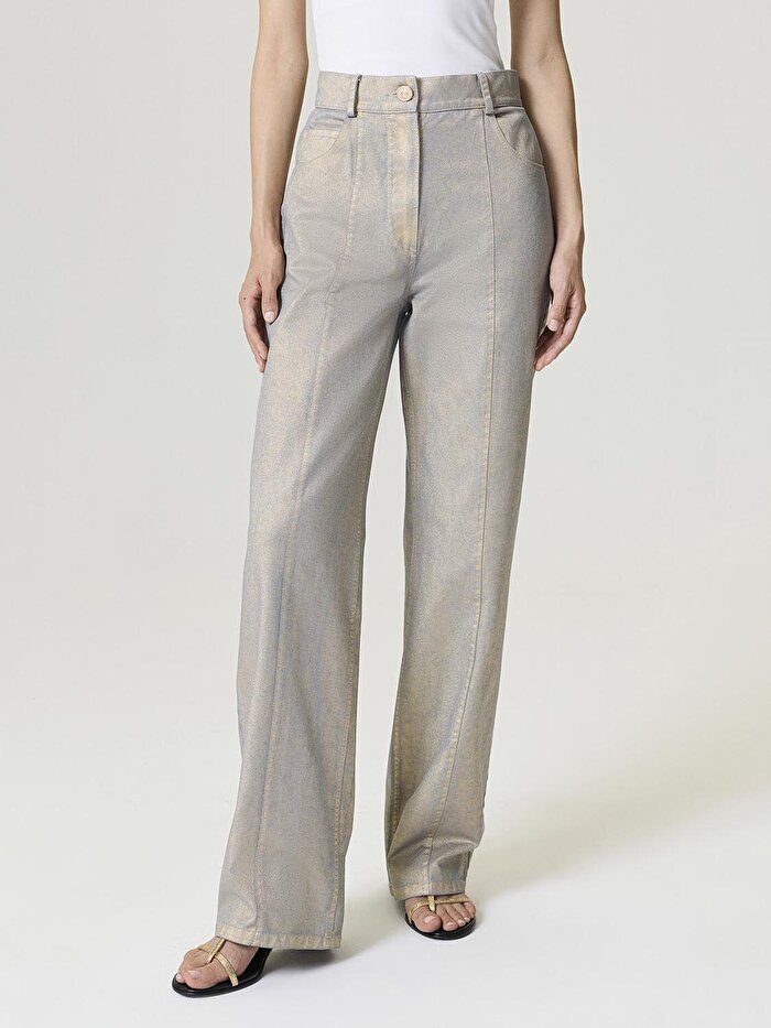 Nocturne Metalik Yıkamalı Pantolon