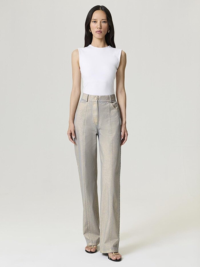 Nocturne Metalik Yıkamalı Pantolon