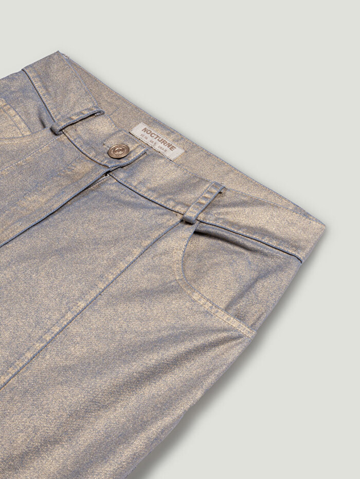 Nocturne Metalik Yıkamalı Pantolon