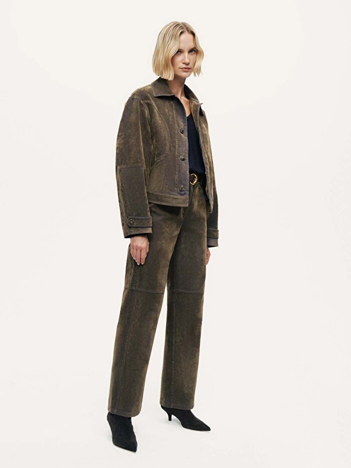 Nocturne Kadife Düz Paça Pantolon