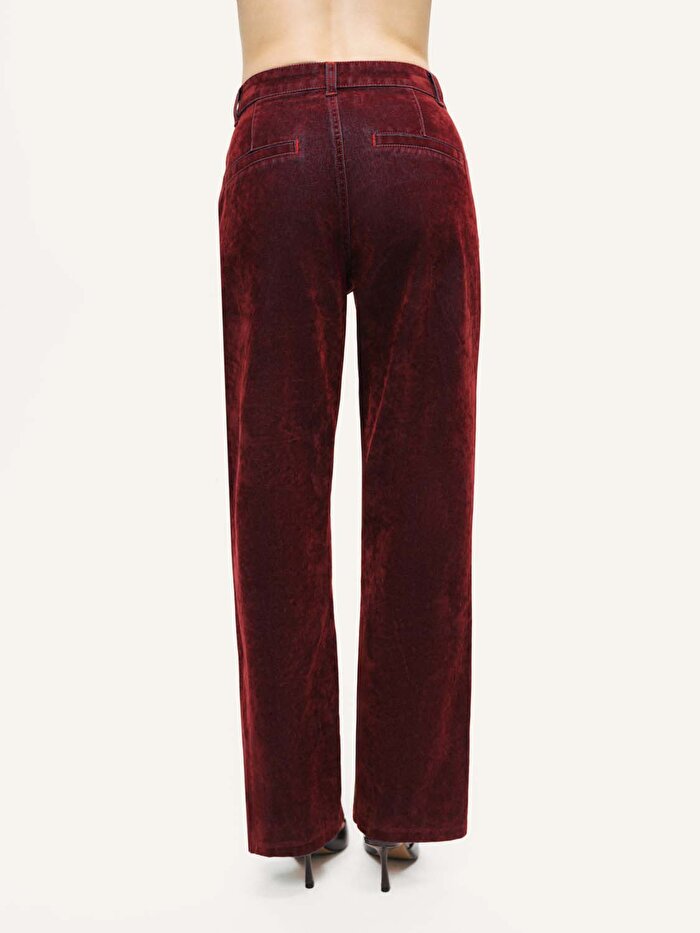 Nocturne Kadife Düz Paça Pantolon
