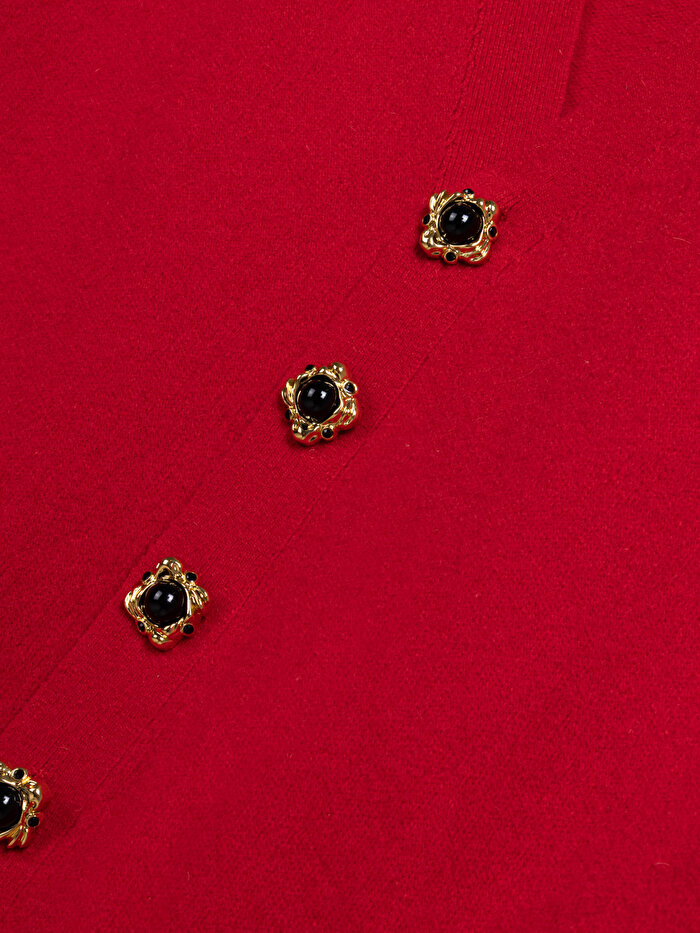 Nocturne Düğme Aksesuarlı Triko Yelek