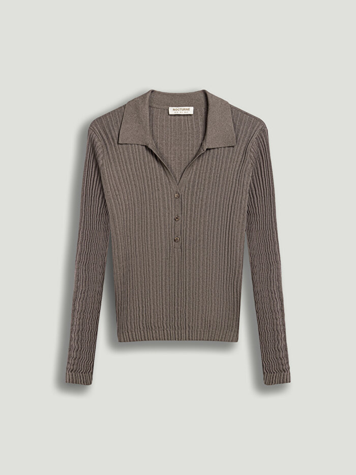 Nocturne Dokulu Polo Yaka Triko