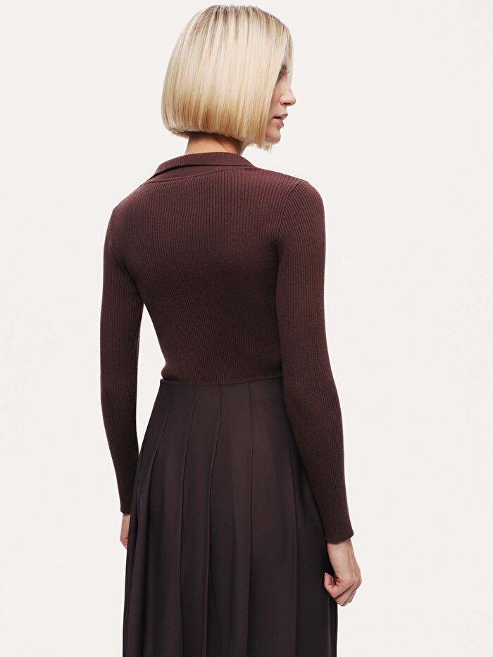 Nocturne Metal Fermuarlı Triko