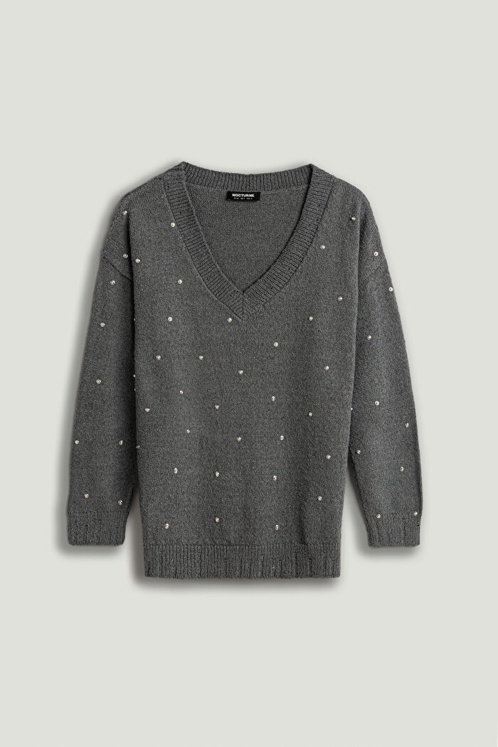 Nocturne Taş Detaylı Triko