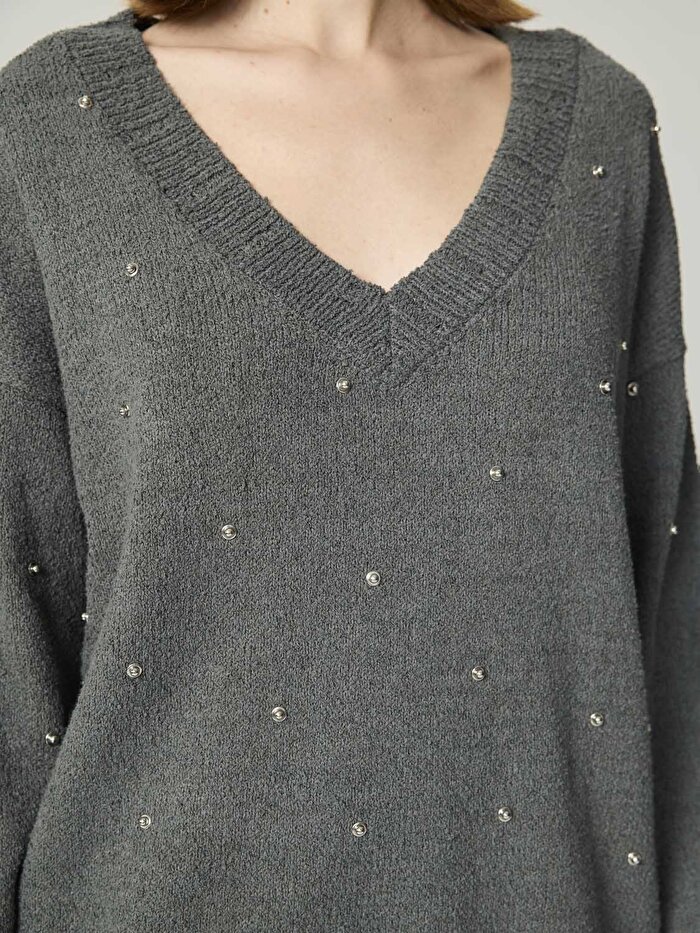 Nocturne Taş Detaylı Triko