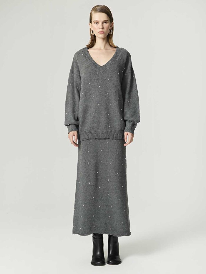 Nocturne Taş Detaylı Triko