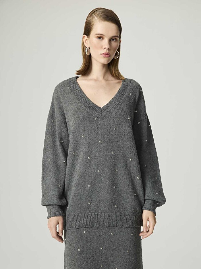 Nocturne Taş Detaylı Triko