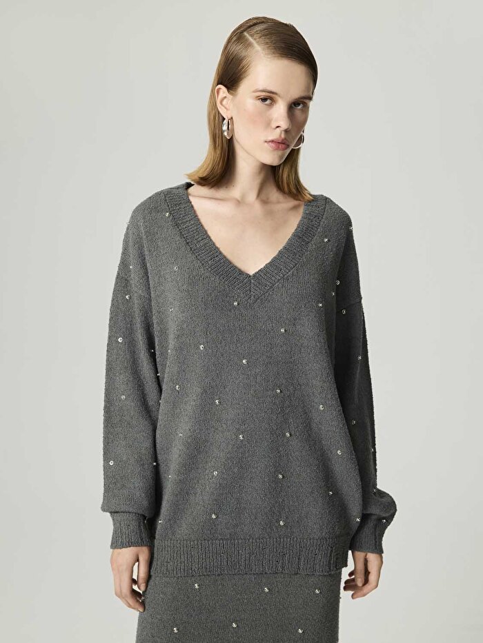 Nocturne Taş Detaylı Triko