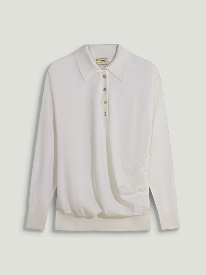 Nocturne Drapeli Polo Yaka Triko