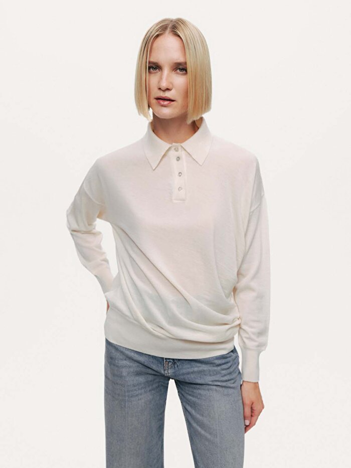 Nocturne Drapeli Polo Yaka Triko