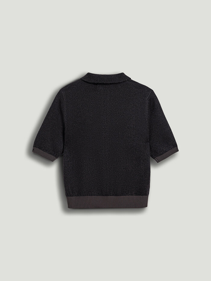 Nocturne Düğme Aksesuarlı Kontrast Triko